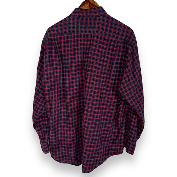 90s Abercrombie & Fitch Navy & Red Wool Oxford Button Down M - Picture 10 of 10